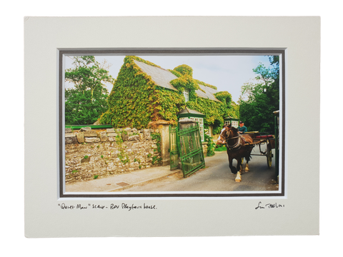 Quiet Man Scene "Rev. Playfairs house" With Horse & Trap Print