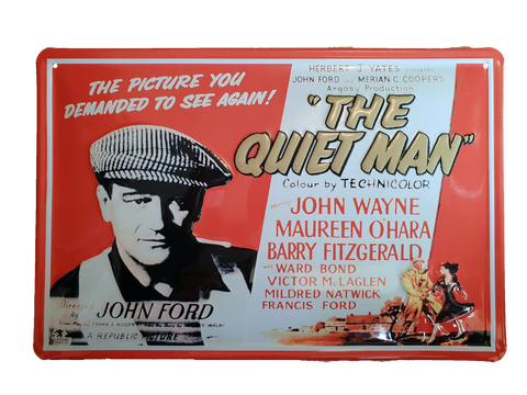 Quiet Man Red Tin Plaque