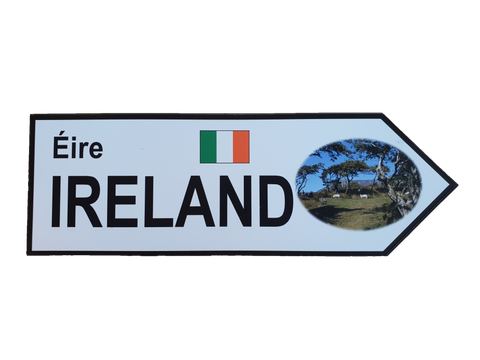 Ireland With Sheep Scene Signpost
